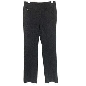 Lissette brown black polka dots pull on straight legs pants size 8